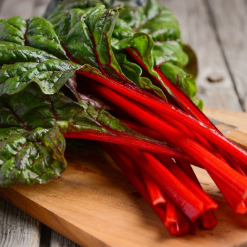 Organic - Swiss chard - rhubarb